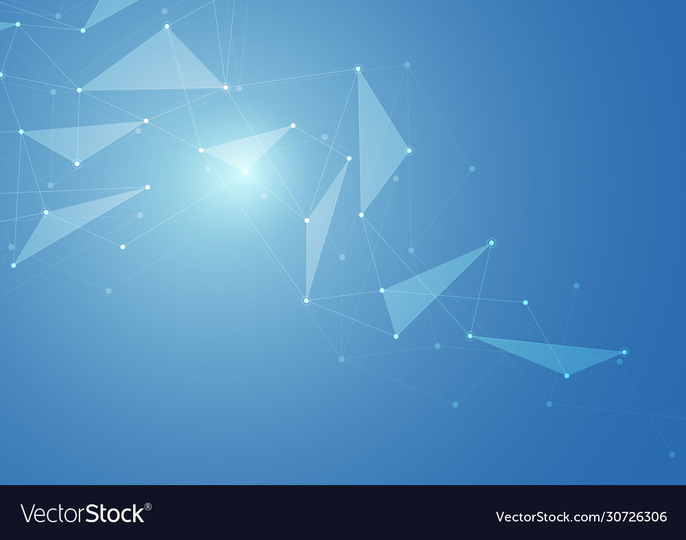 Connecting dots and lines global network vector image Connecting dots and lines global network