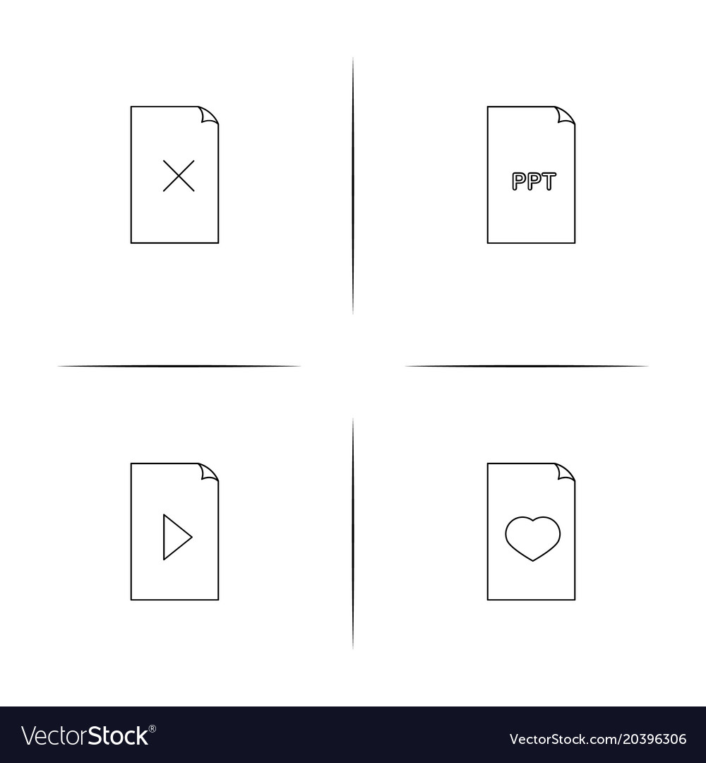Files and folders sign simple linear icon