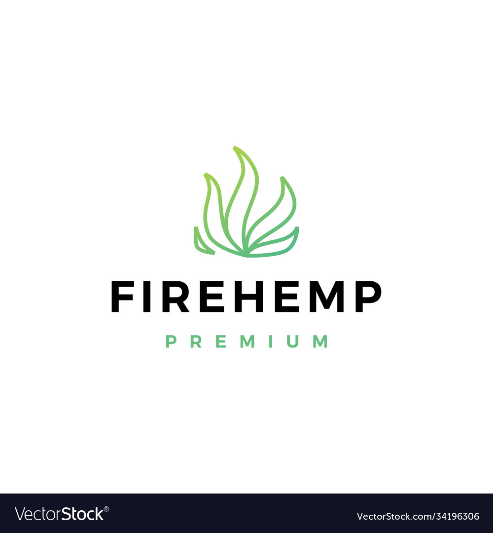 Fire cannabis logo icon