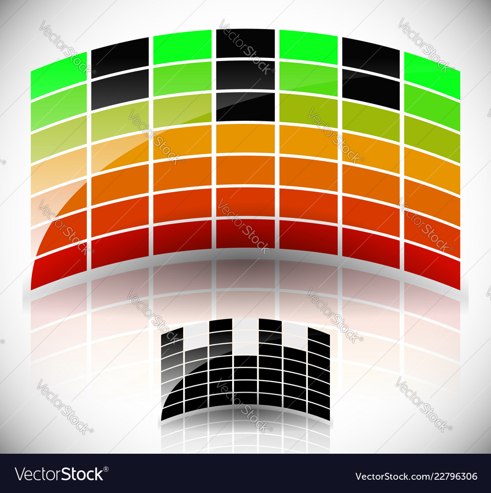 Glossy arching equalizer eq black symbol version Vector Image Glossy arching equalizer eq black symbol version