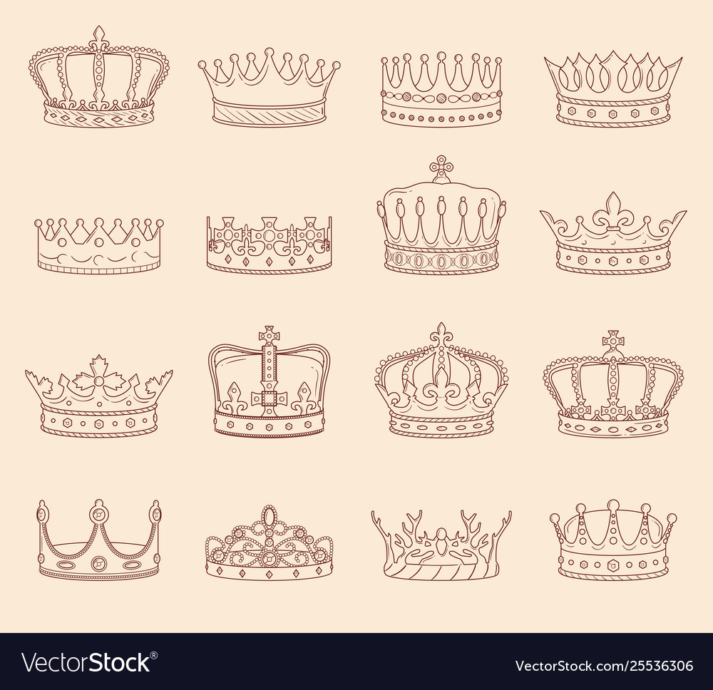 how to draw a queen crown step by step