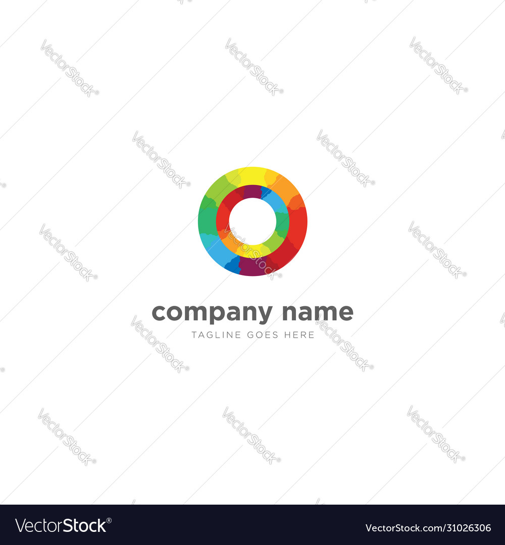 Modern colorful gradient circle logo design Vector Image