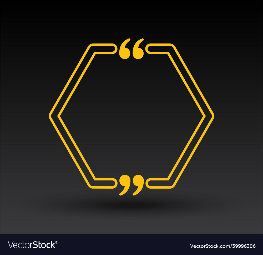 Quote speech bubble text in brackets frame vector image Quote speech bubble text in brackets frame