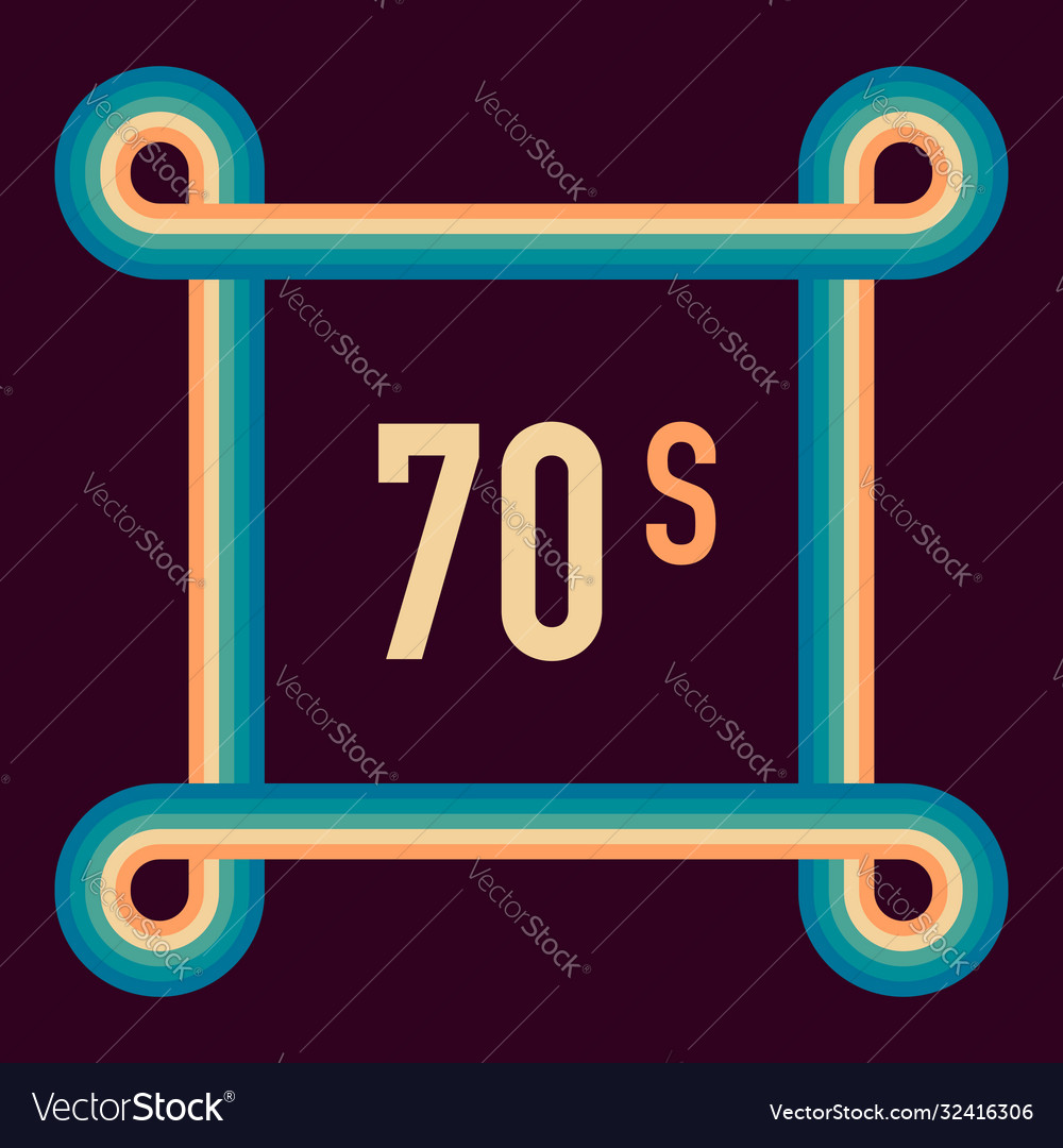 Retro 70s Abstract Lines Background
