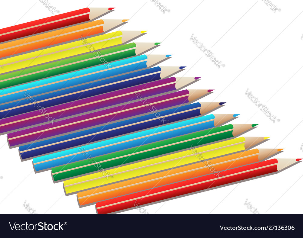 Set Colored Pencils Royalty Free Vector Image - Vectorstock