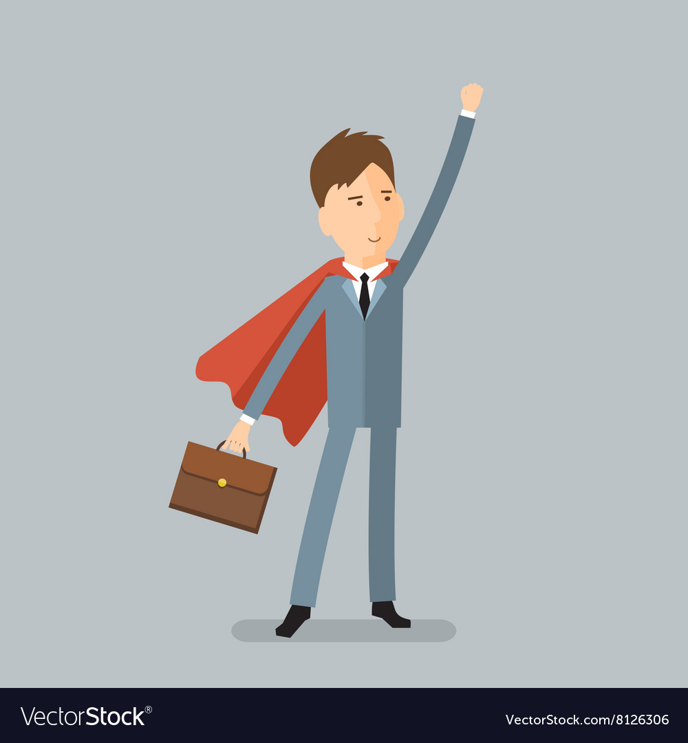 Super businessman concept of success Royalty Free Vector