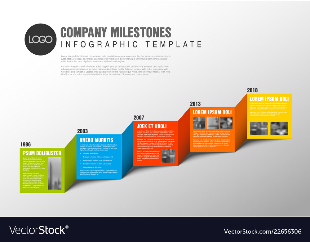 Timeline Blocks Color Chart Template