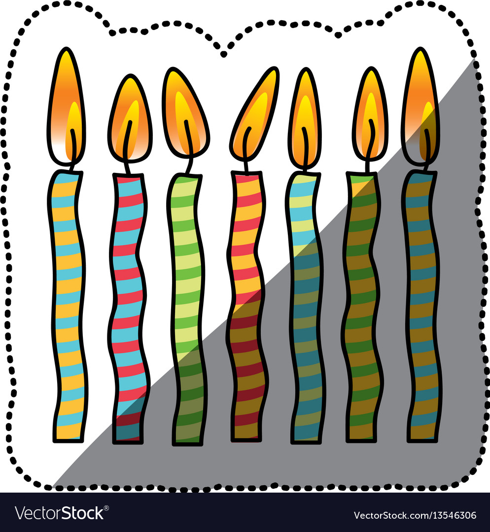 Tricolor canddles party icon