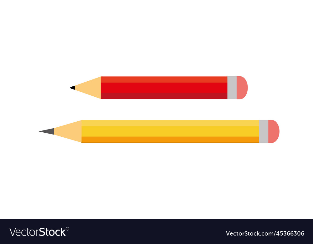 two-pencil-short-and-long-design-royalty-free-vector-image