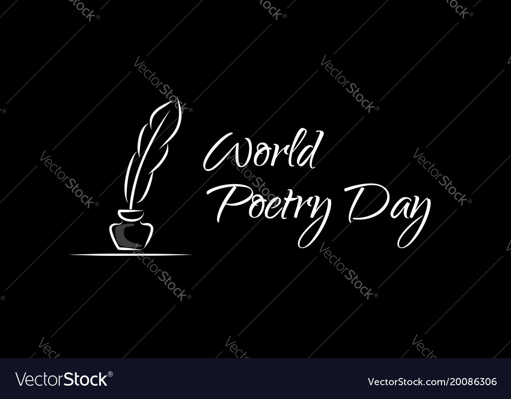 World poetry day banner Royalty Free Vector Image