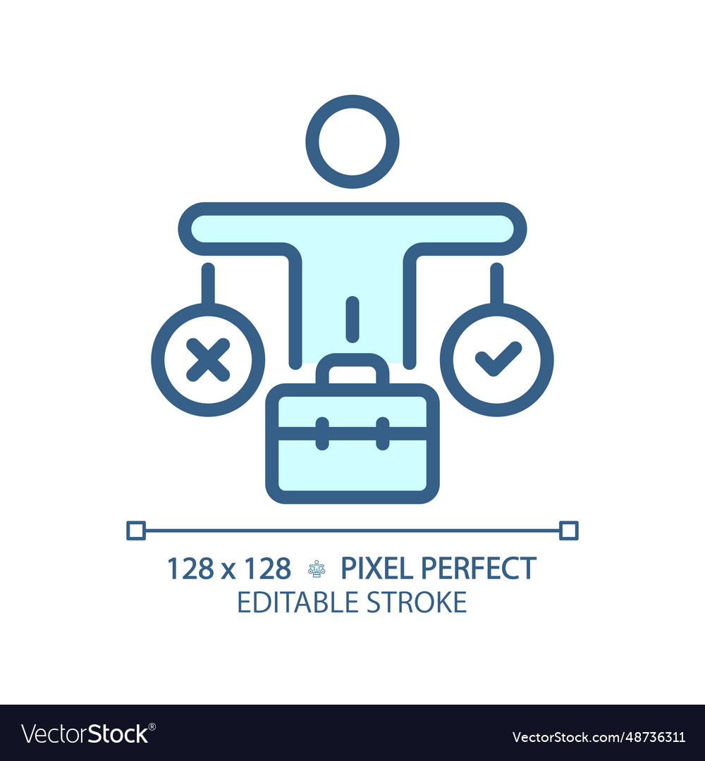 2d customizable thin linear blue decision making Vector Image 2d customizable thin linear blue decision making