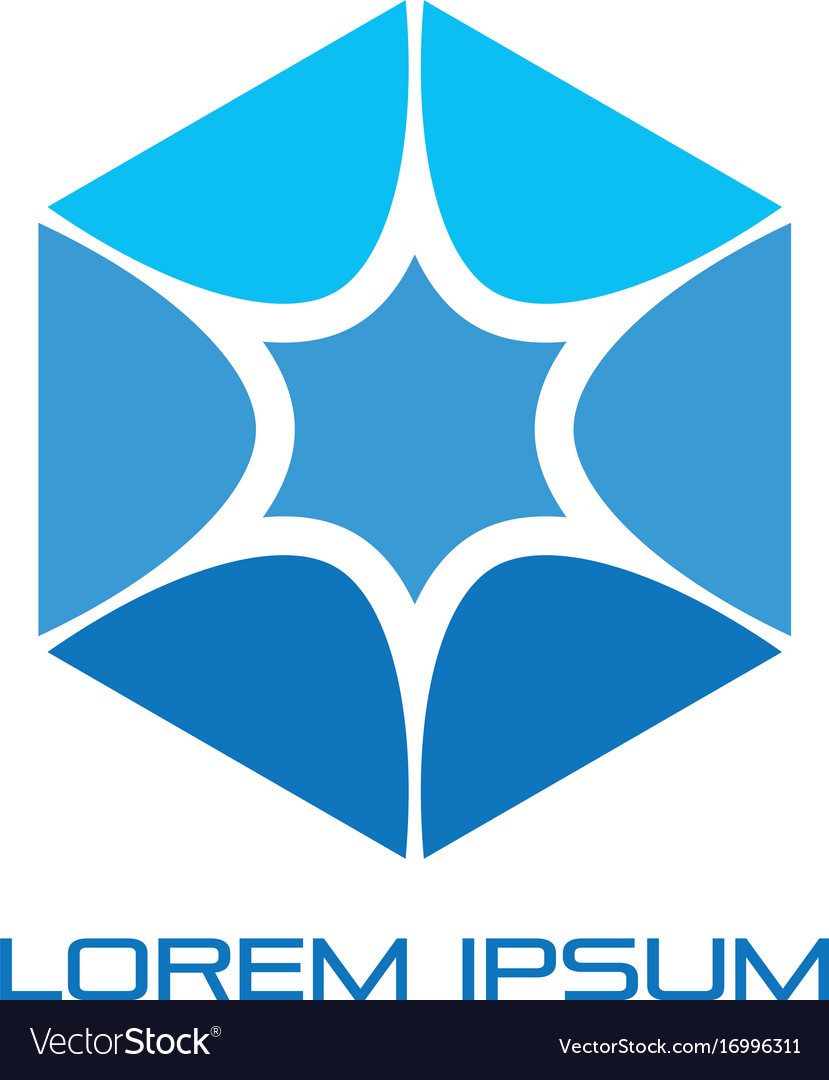 Abstract hexagon business logo