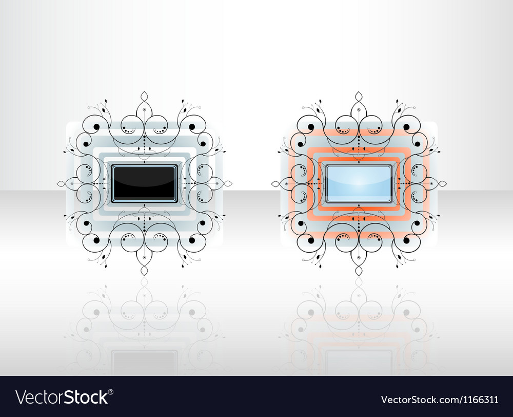 Abstract shape with frames