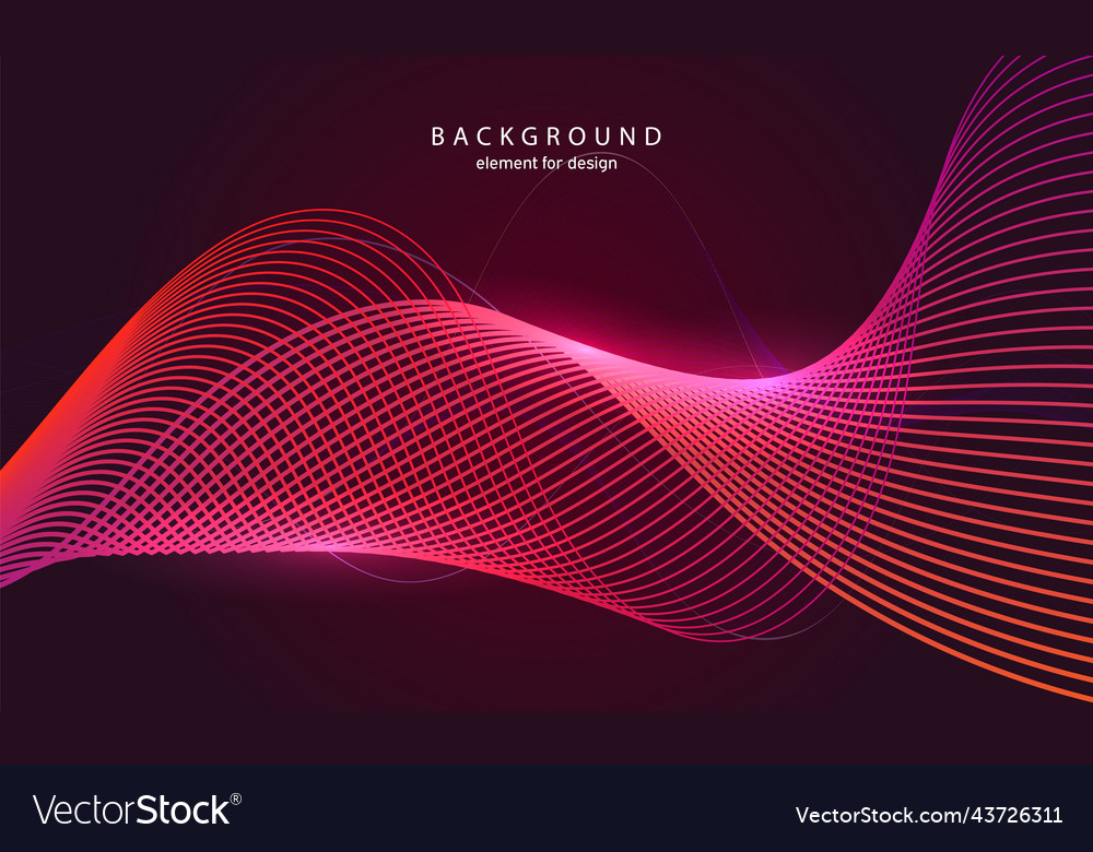 Abstract wave background element for design