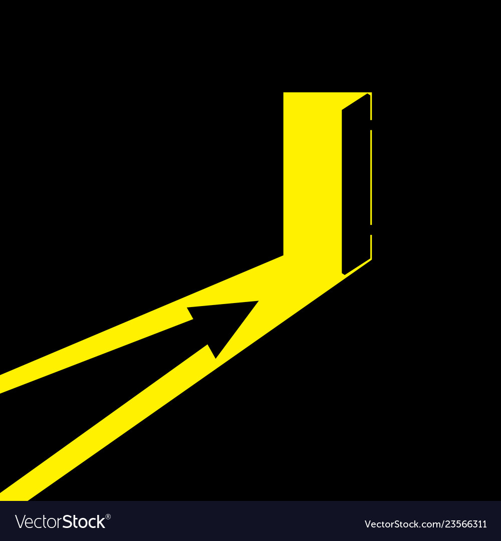 Arrow showing the direction