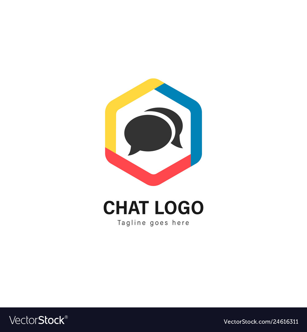 Chat logo template design logo with modern Vector Image