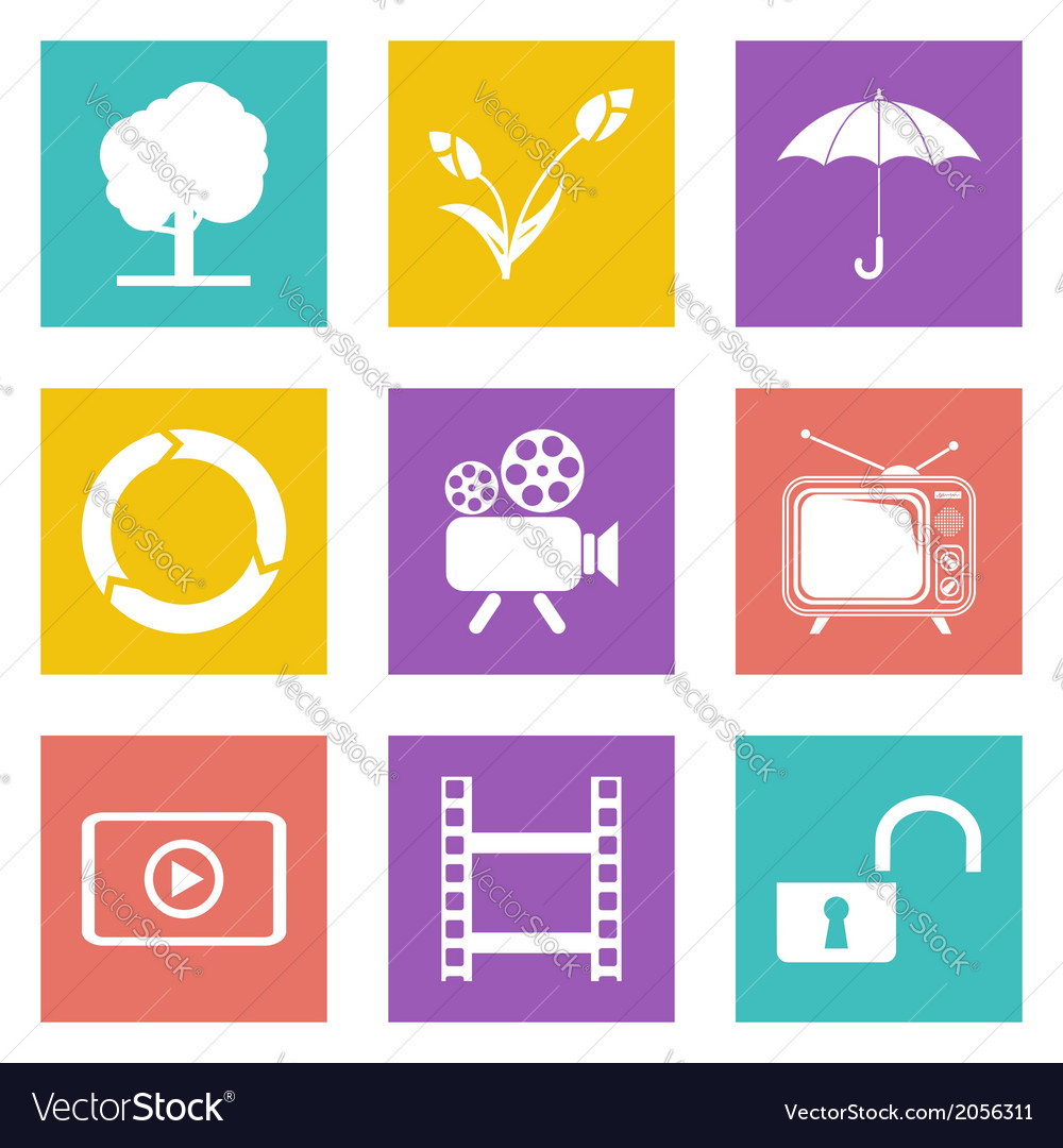 Color icons for web design set 44