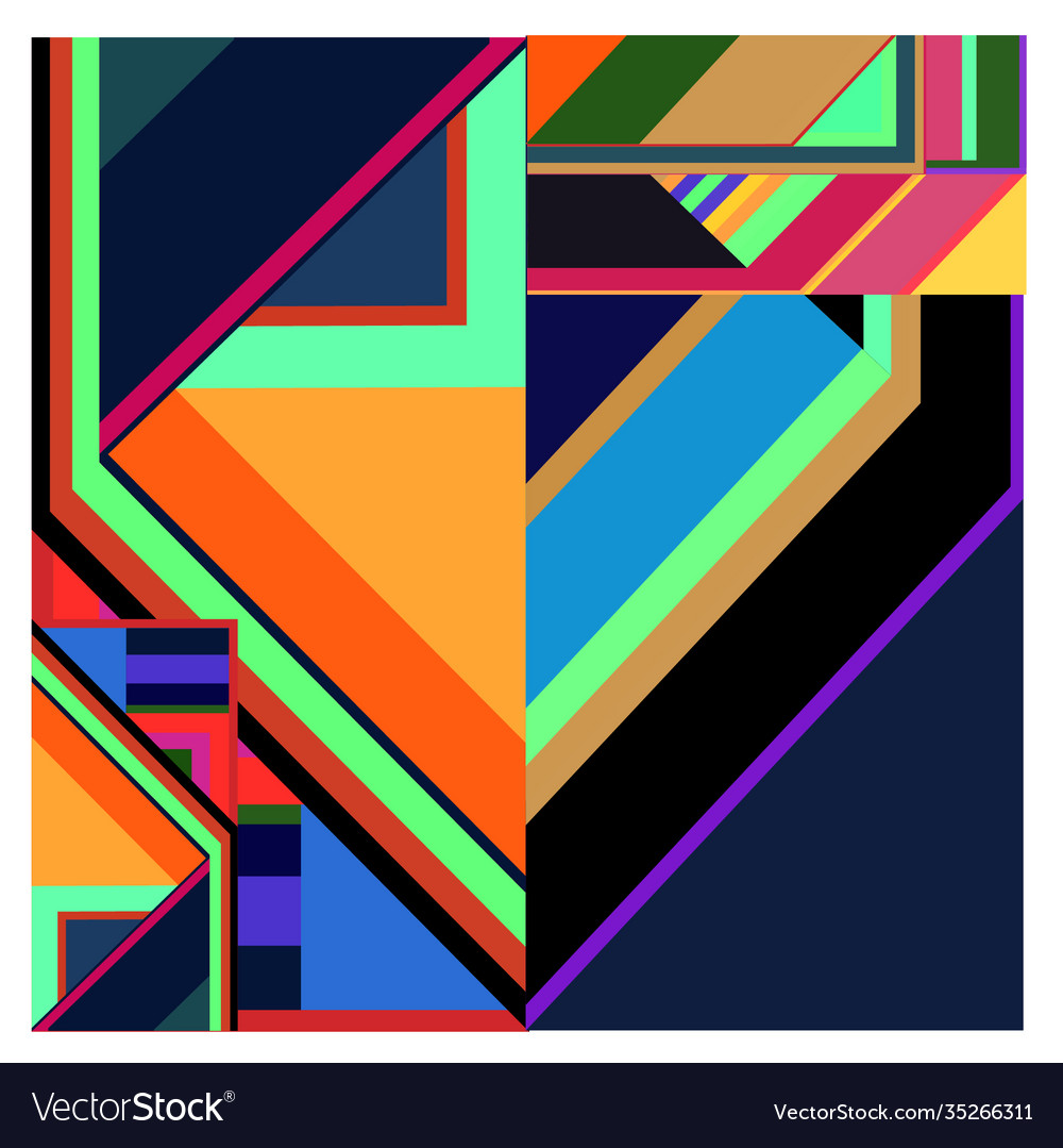 Colorful geometric and curve background pattern