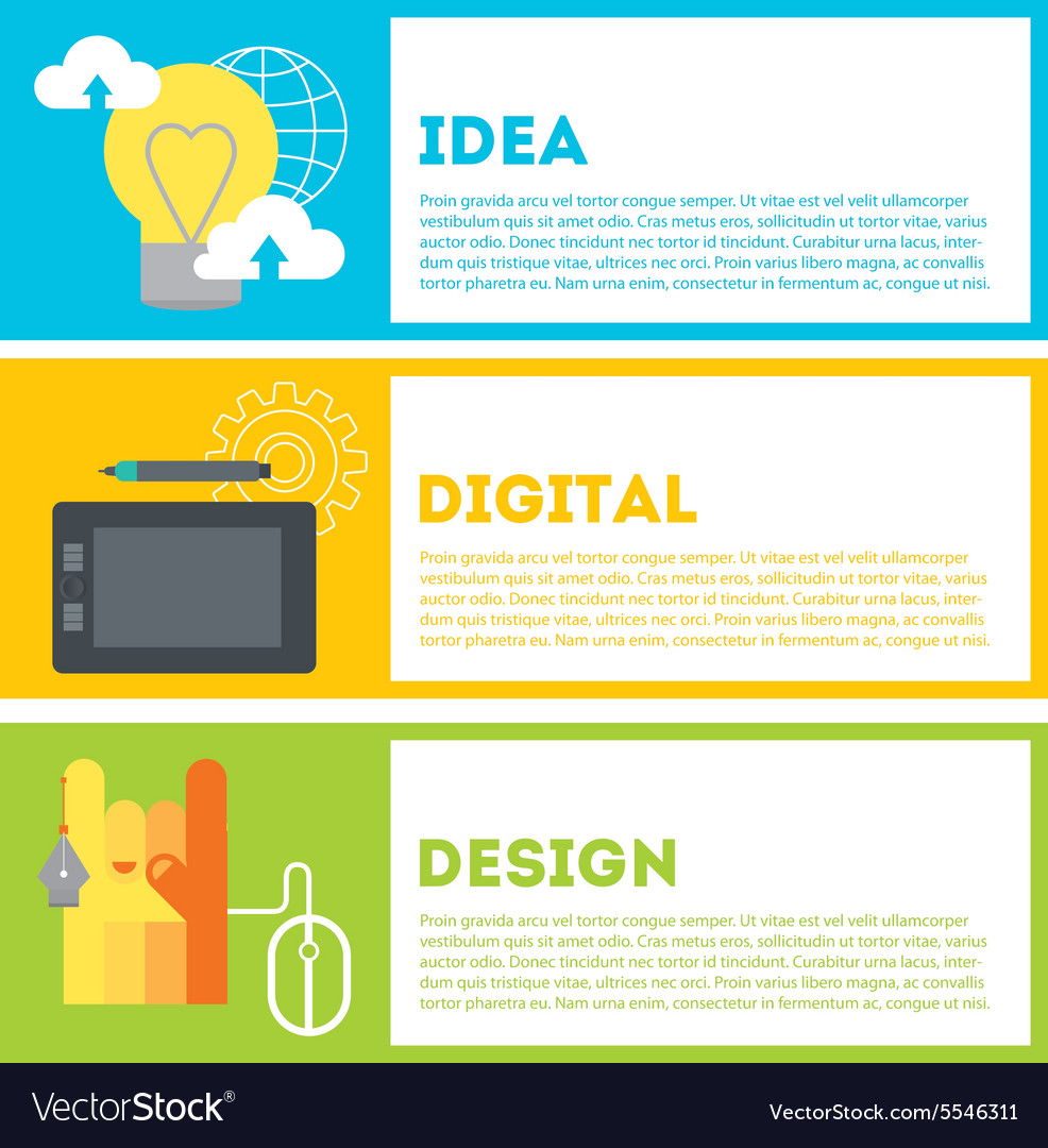 Designers process of work from idea to result