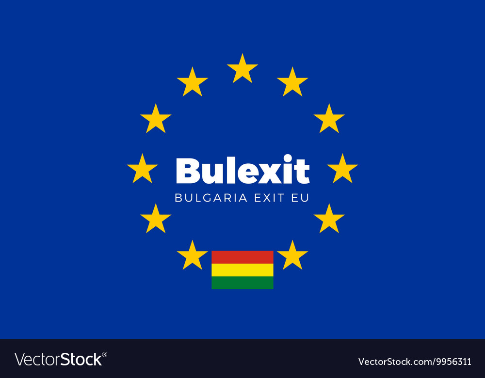 Flag of bulgaria on european union bulexit