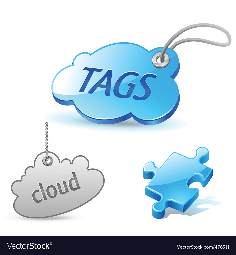cloud tag icon Royalty Free Vector Image
