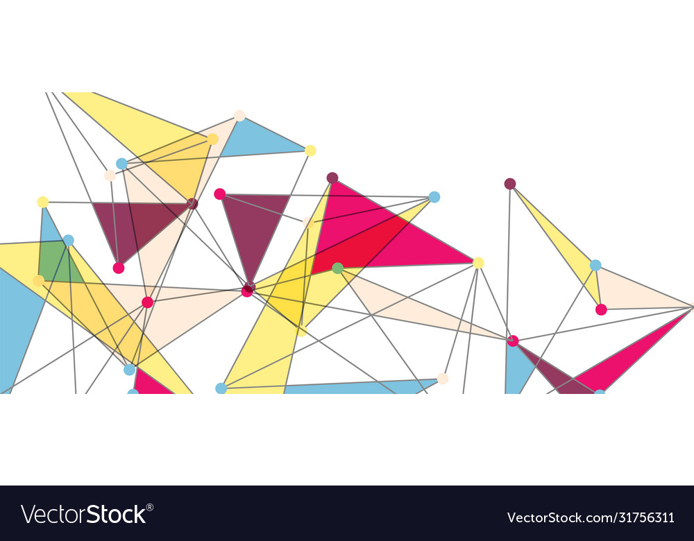 Line points connections triangular technology