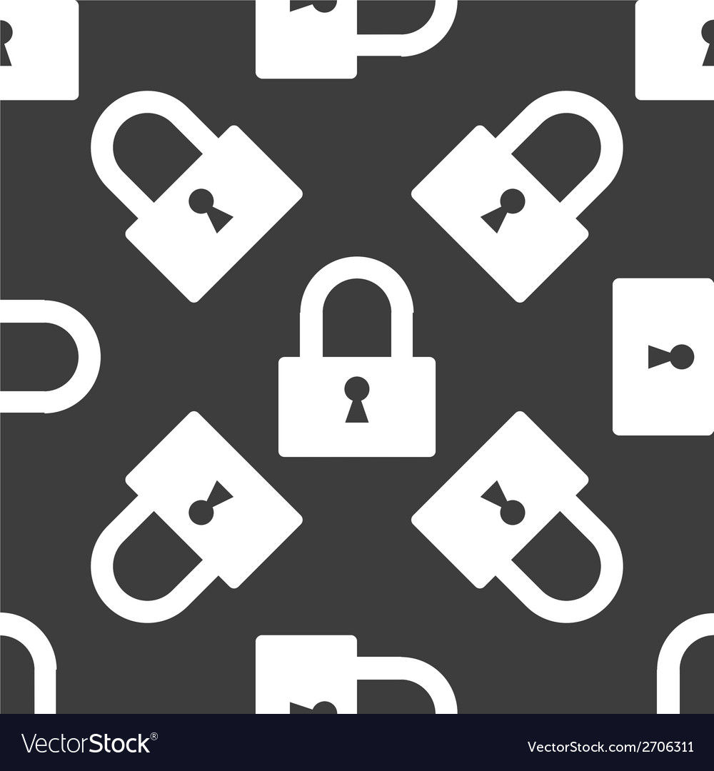 Padlock web icon flat design seamless pattern