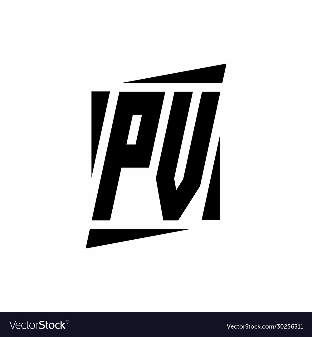 Pv logo monogram with modern style concept design Vector Image Pv logo monogram with modern style concept design