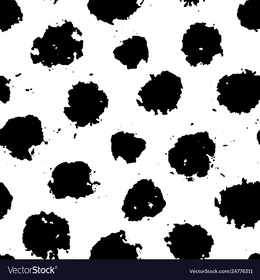 Seamless pattern with black dots vector image Seamless pattern with black dots