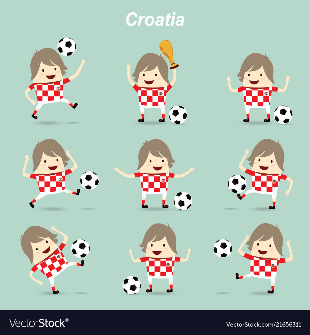 Set character actions croatia national football