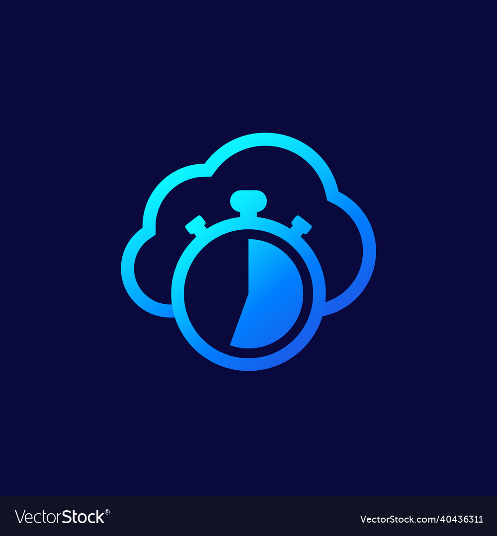 Timer and cloud icon for web