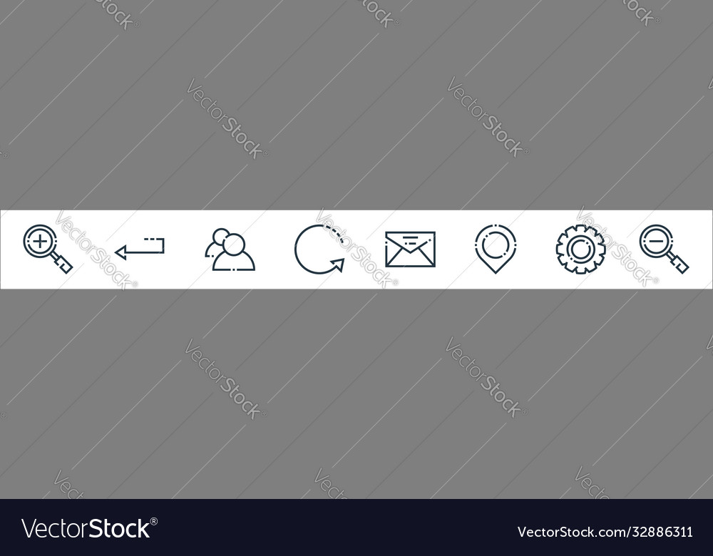 Web essentials line icons linear set quality