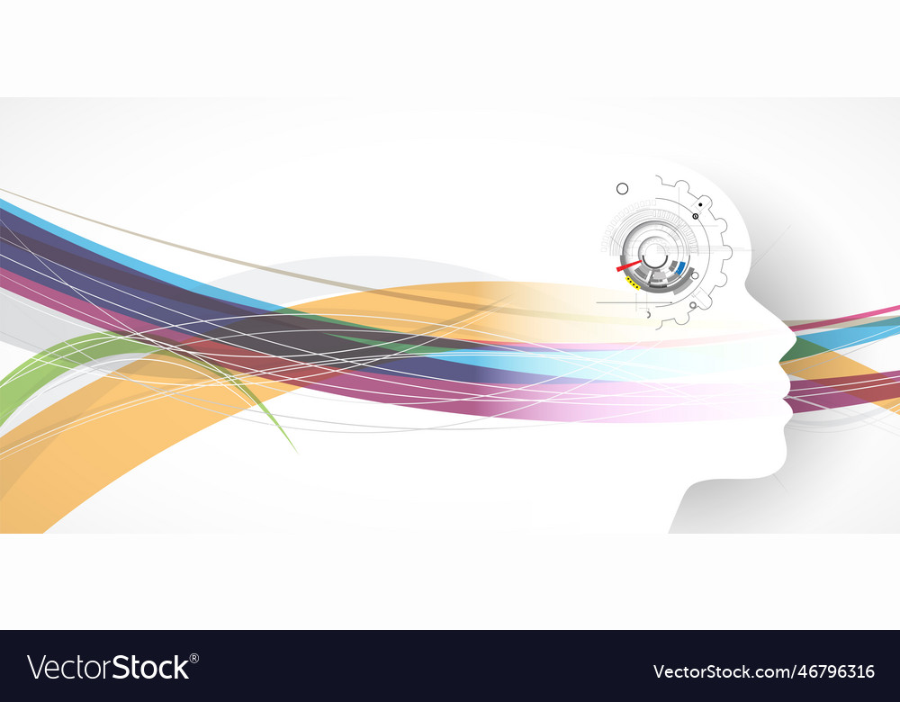 Artificial intelligence technology web background vector image Artificial intelligence technology web background
