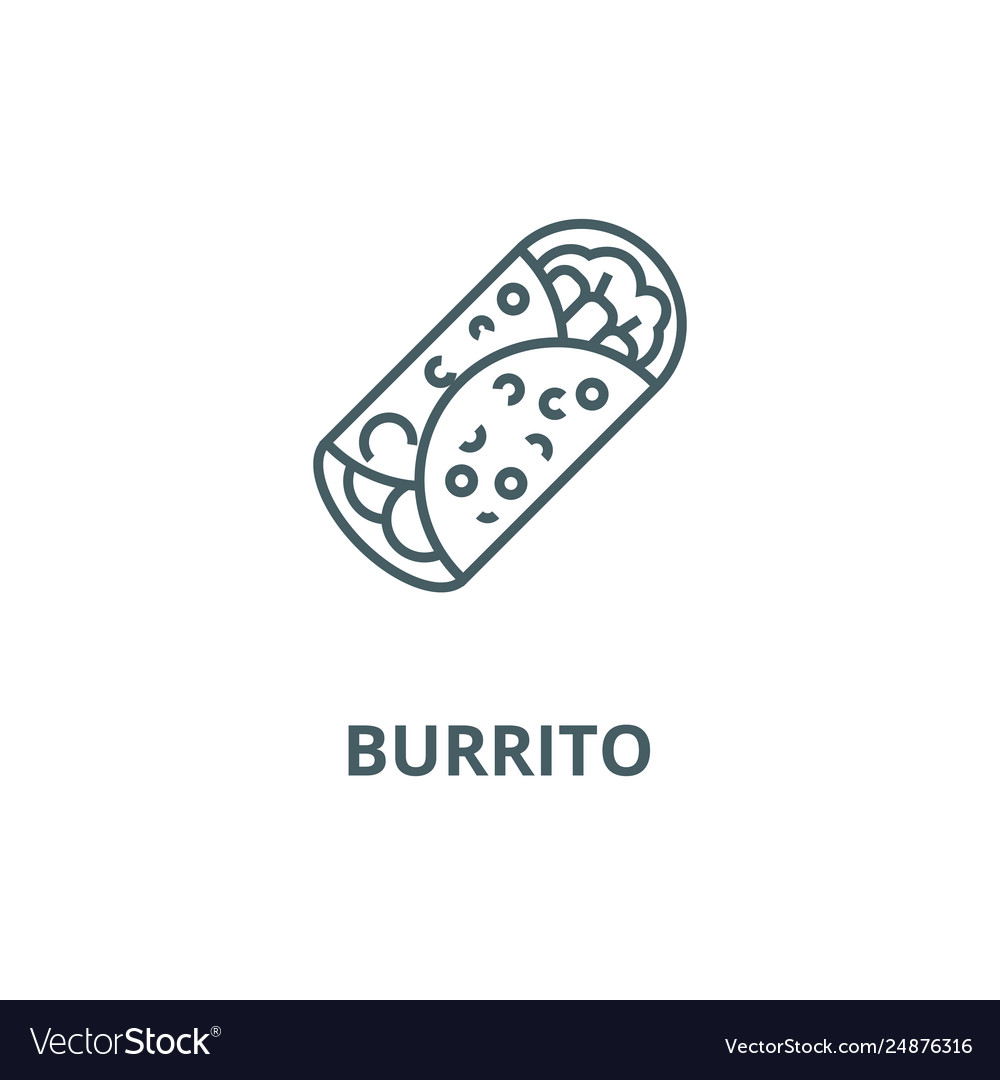 Burrito Linie Symbol Umriss Zeichen