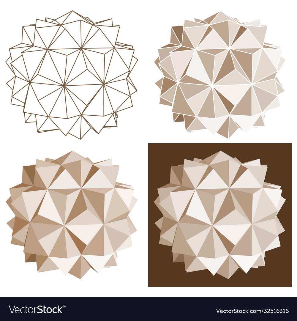 Circles with triangular effect vector image Circles with triangular effect