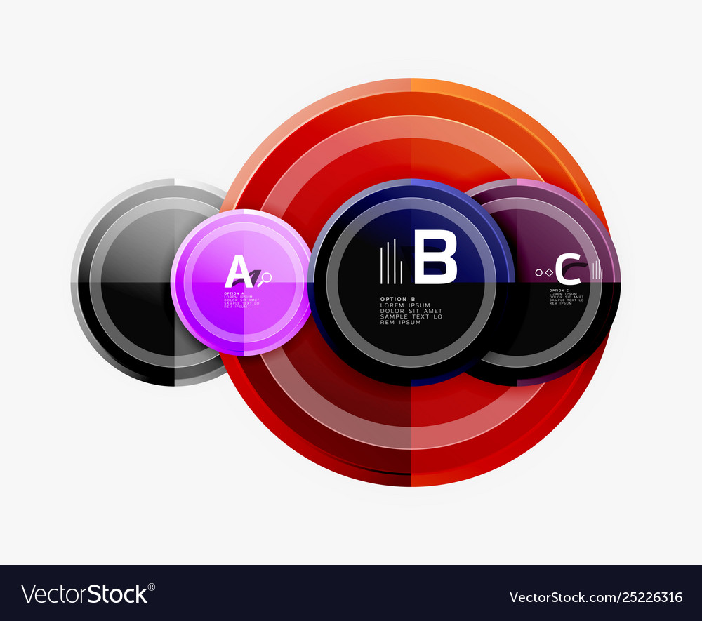 Circular pattern abstract circles composition