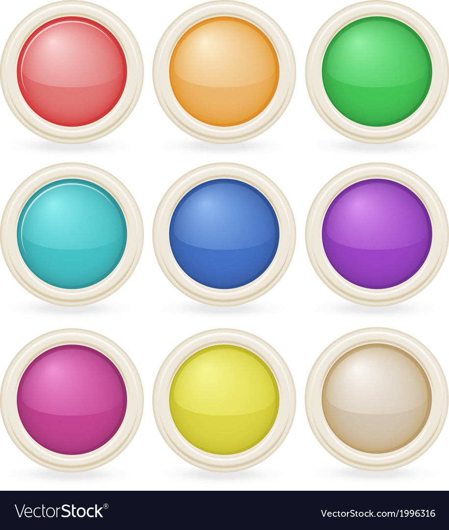 Colorful web design buttons Royalty Free Vector Image