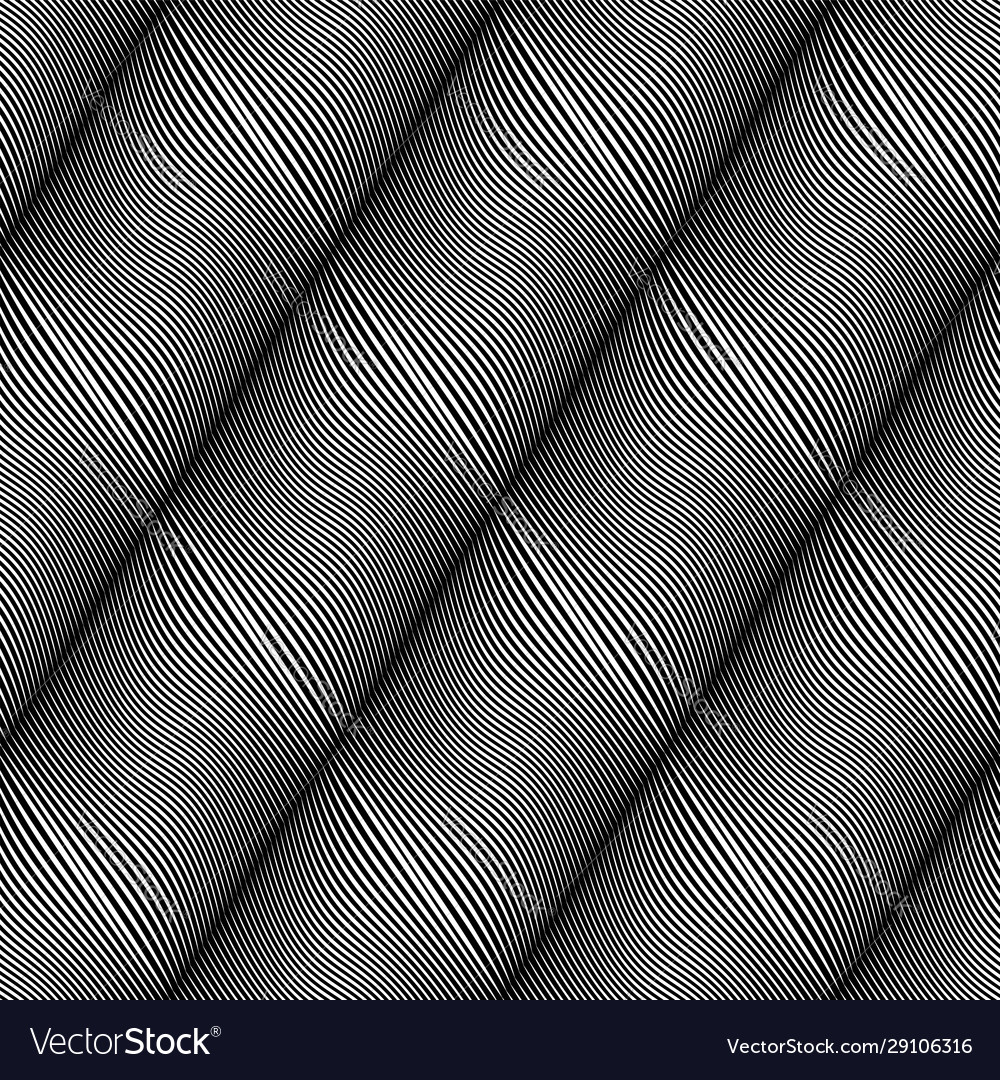 Diagonal Wavy Lines Pattern