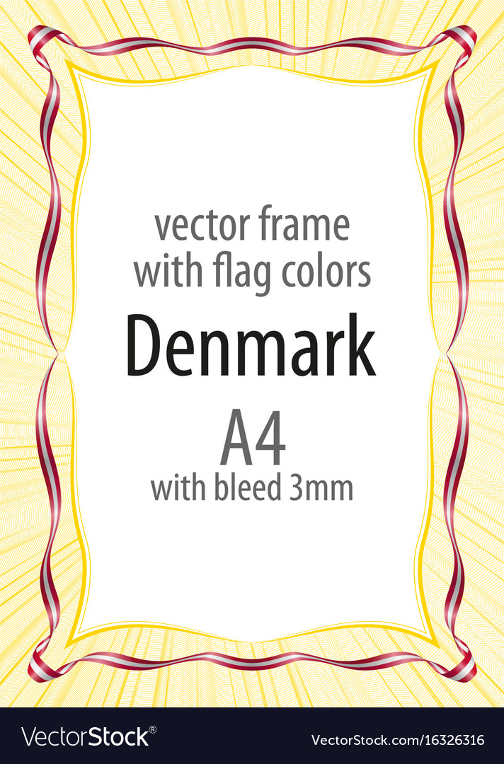 Frame and border of ribbon with the colors