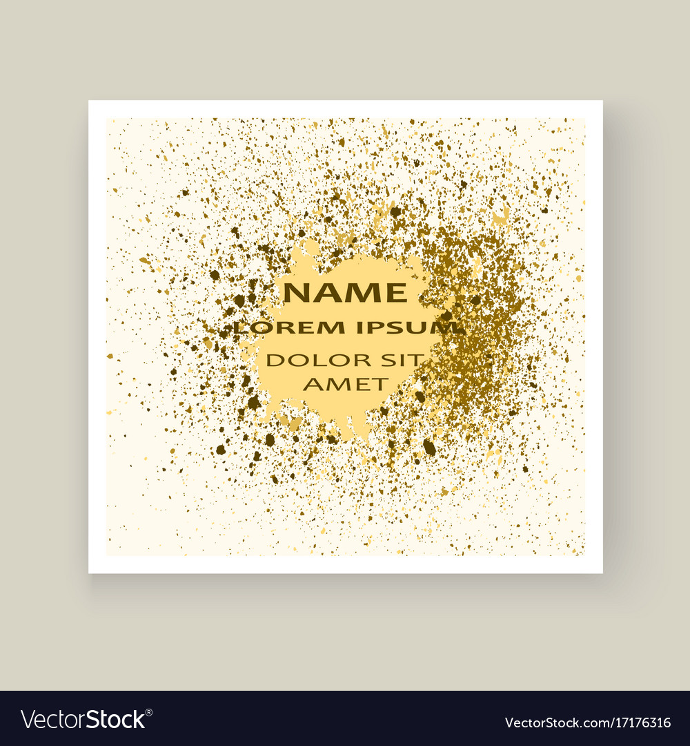 Gold paint splash splatter explosion glitter Vector Image