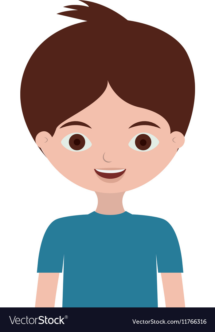 Premium Vector  A cartoon of a boy's face with a t - shirt on it.