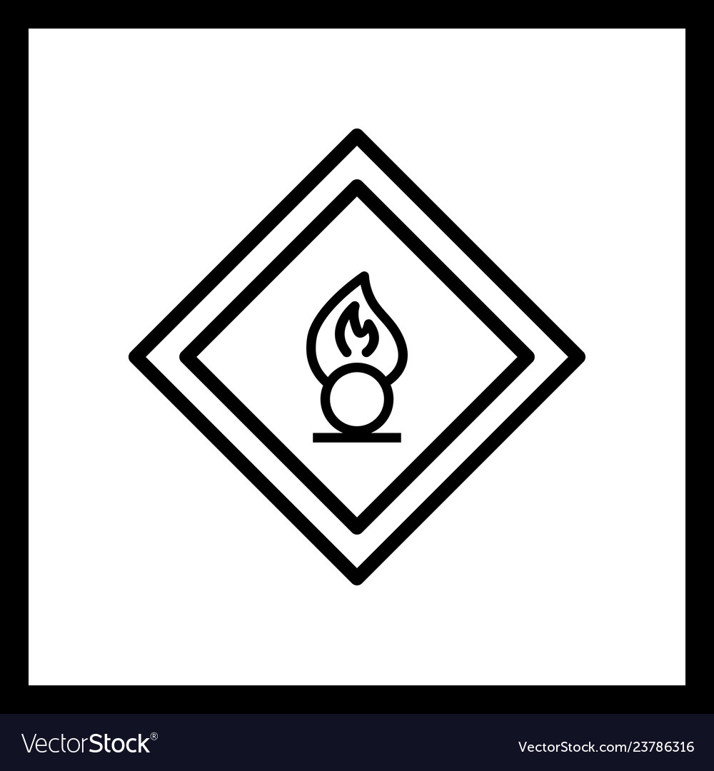 Oxidizing agent road sign icon