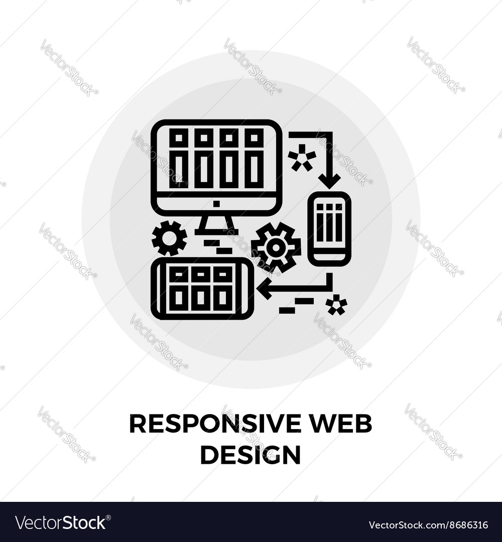 Responsive web design line icon