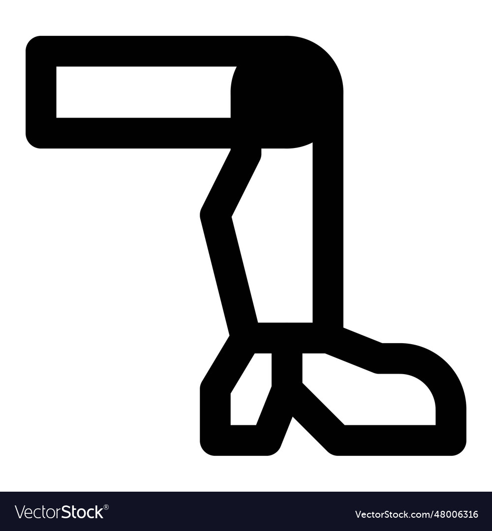 Robot leg an artificial set of limbs Royalty Free Vector