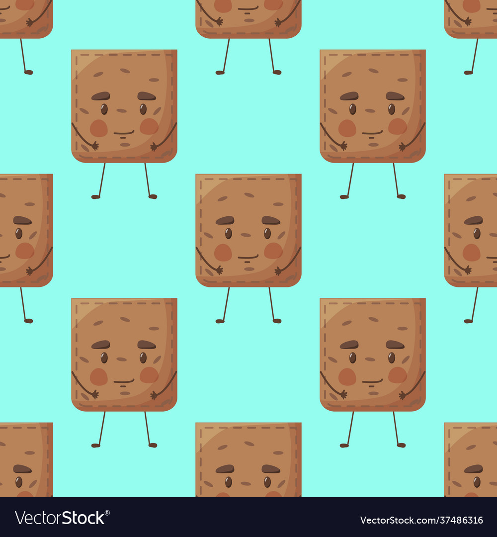 Seamless pattern potato shaped patch pocket