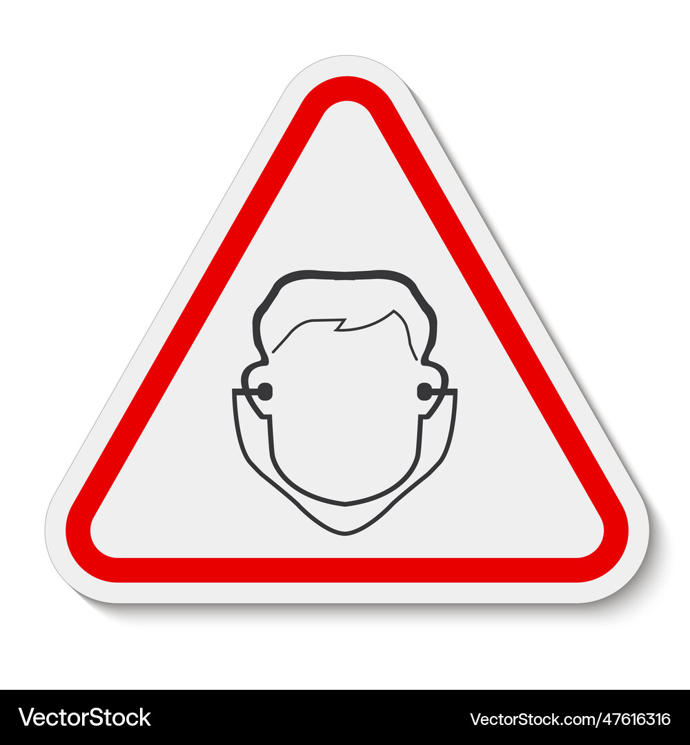 Symbol wear ear plug sign isolate on white Vector Image