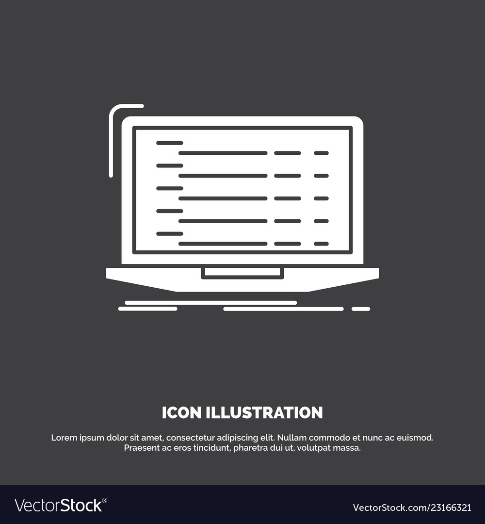 Api app coding developer laptop icon glyph symbol
