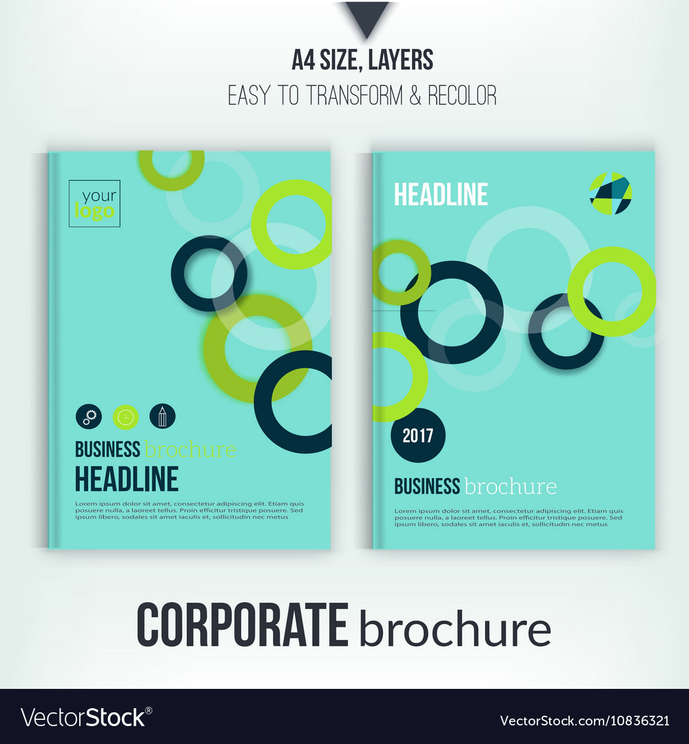 Brochure cover with overlapping circles