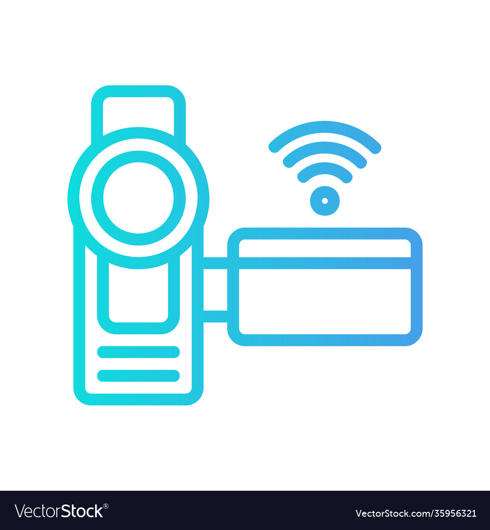 Camcorder icon in gradient style about internet