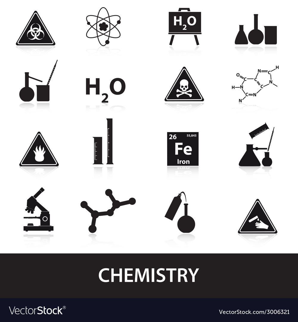 Chemistry icons set eps10